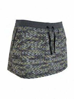 THE NORTH FACE Green/Gray Geometric Class V Skort Active Outdoors Hiking women x